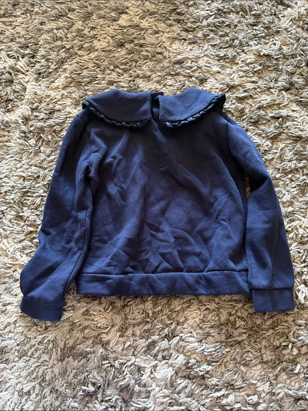 Vineyard Vines Navy Ruffle Collar Sweatshirt
